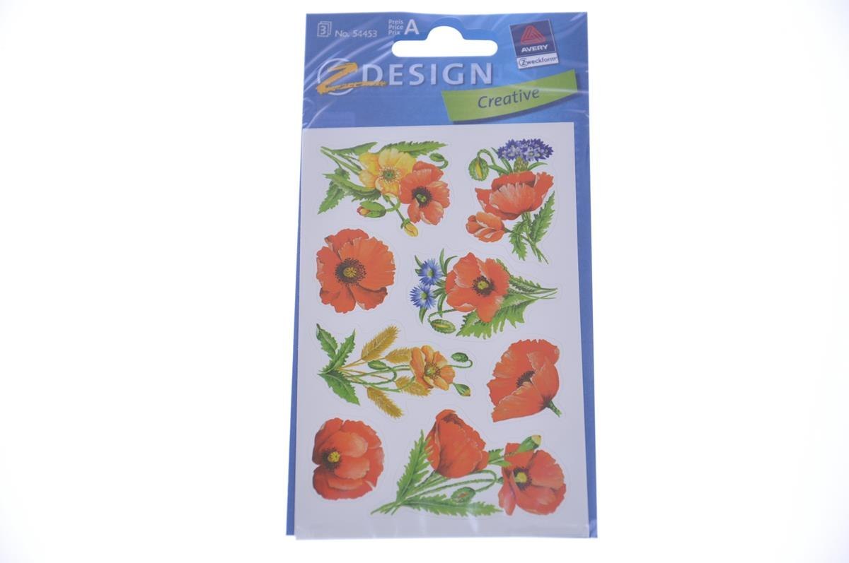 STICKERS 8X16 CM ZWECKFORM POPPY 54453